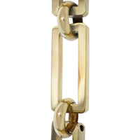 Chain BR31-H Rectangle Hinge Chandelier Chain with Hinge Brass links and Round Joining links, Antique Brass