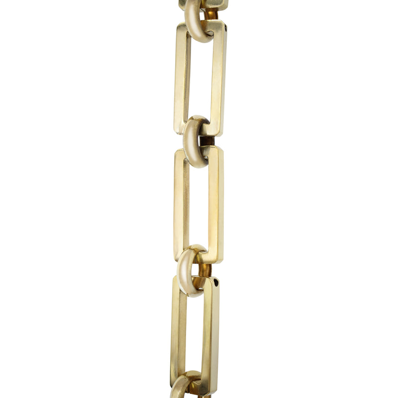 Chain BR31-H Rectangle Hinge Chandelier Chain with Hinge Brass links and Round Joining links, Antique Brass
