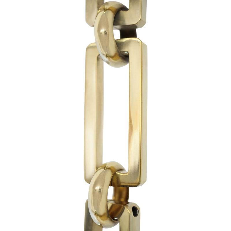 Chain BR31-H Rectangle Hinge Chandelier Chain with Hinge Brass links and Round Joining links, Antique Brass
