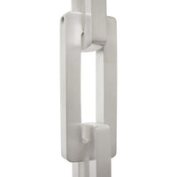 Chain BR31L-H Rectangle, Hinge Chandelier Chain with Hinge Brass links, Matte Silver