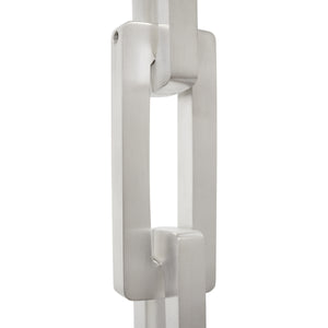 Chain BR31L-H Rectangle, Hinge Chandelier Chain with Hinge Brass links, Matte Silver