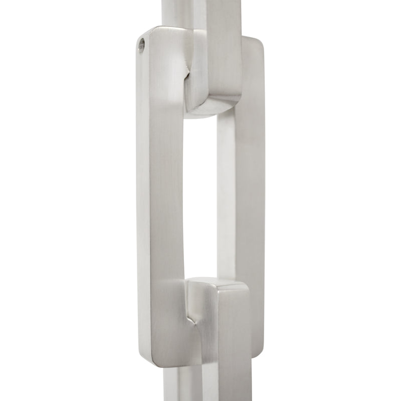 Chain BR31L-H Rectangle, Hinge Chandelier Chain with Hinge Brass links, Matte Silver