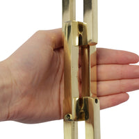 Chain BR31L-H Rectangle, Hinge Chandelier Chain with Hinge Brass links, Matte Silver