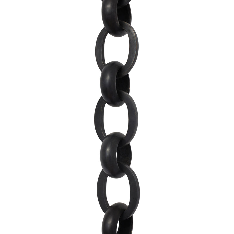Chain BR32-H Round, Hinge Chandelier Chain with Oval Hinge Brass links and Round Joining links, Oil Bronzed Black