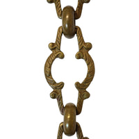 Chain BR36-U Vintage Chandelier Chain with Unwelded Brass links and Round Joining links, Antique Brass
