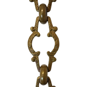 Chain BR36-U Vintage Chandelier Chain with Unwelded Brass links and Round Joining links, Antique Brass