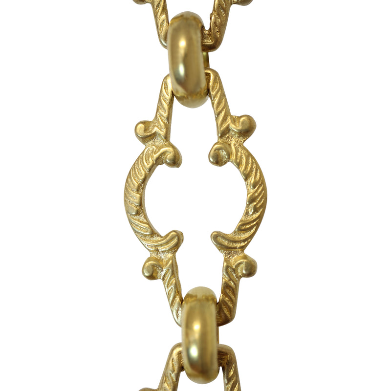 Chain BR36-U Vintage Chandelier Chain with Unwelded Brass links and Round Joining links, Antique Brass