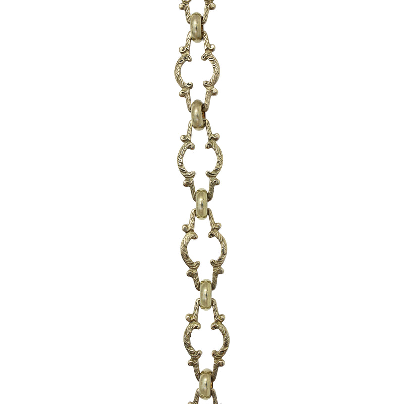 Chain BR36-U Vintage Chandelier Chain with Unwelded Brass links and Round Joining links, Antique Brass