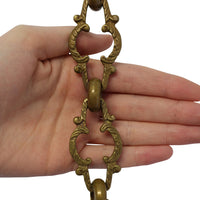 Chain BR36-U Vintage Chandelier Chain with Unwelded Brass links and Round Joining links, Antique Brass