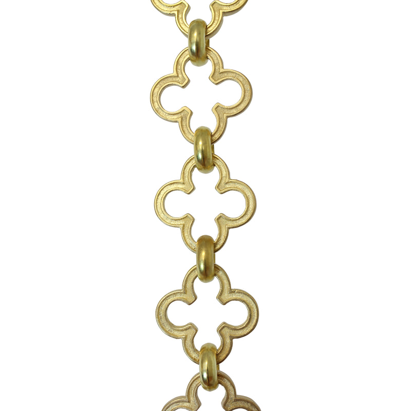 Chain BR37-U Cross Chandelier Chain with Unwelded Brass links and Round Joining links, Antique Brass