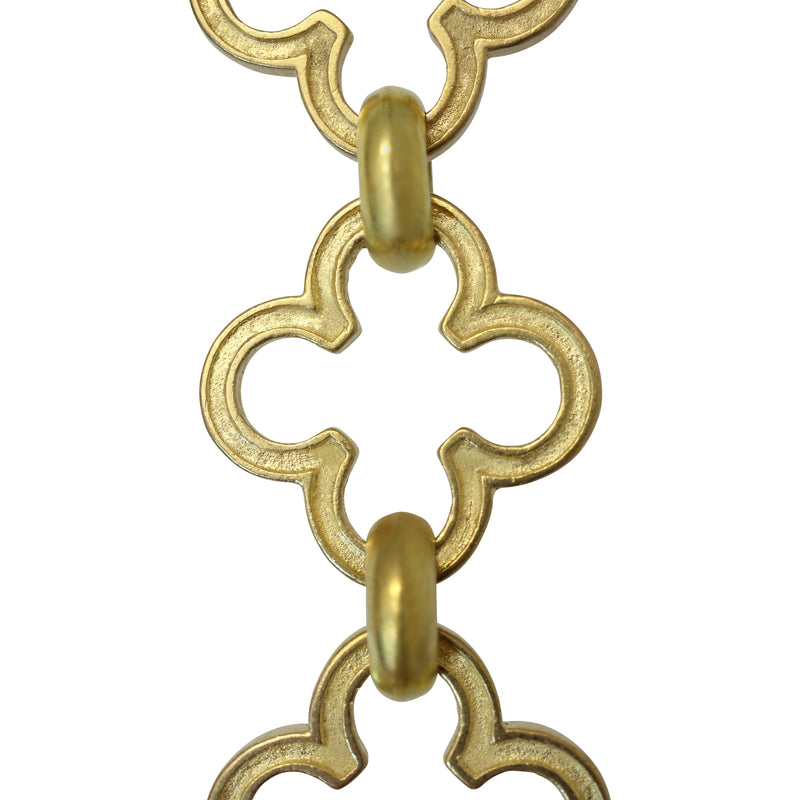 Chain BR37-U Cross Chandelier Chain with Unwelded Brass links and Round Joining links, Antique Brass