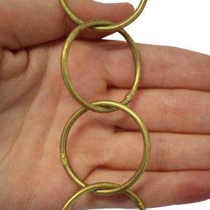 Chain BR41-W Round Chandelier Chain with Circle Welded Brass links, Antique Brass