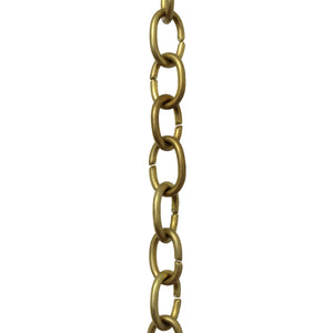 Chain BR42-U Small Loop Chandelier Chain with Oval Unwelded Brass links, Antique Brass