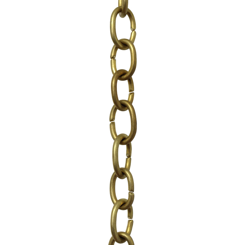 Chain BR42-U Small Loop Chandelier Chain with Oval Unwelded Brass links, Antique Brass