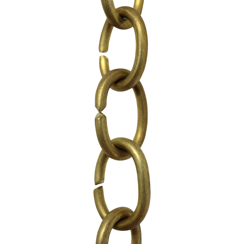 Chain BR42-U Small Loop Chandelier Chain with Oval Unwelded Brass links, Antique Brass