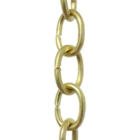 Chain BR42-U Small Loop Chandelier Chain with Oval Unwelded Brass links, Antique Brass