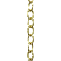 Chain BR42-U Small Loop Chandelier Chain with Oval Unwelded Brass links, Antique Brass