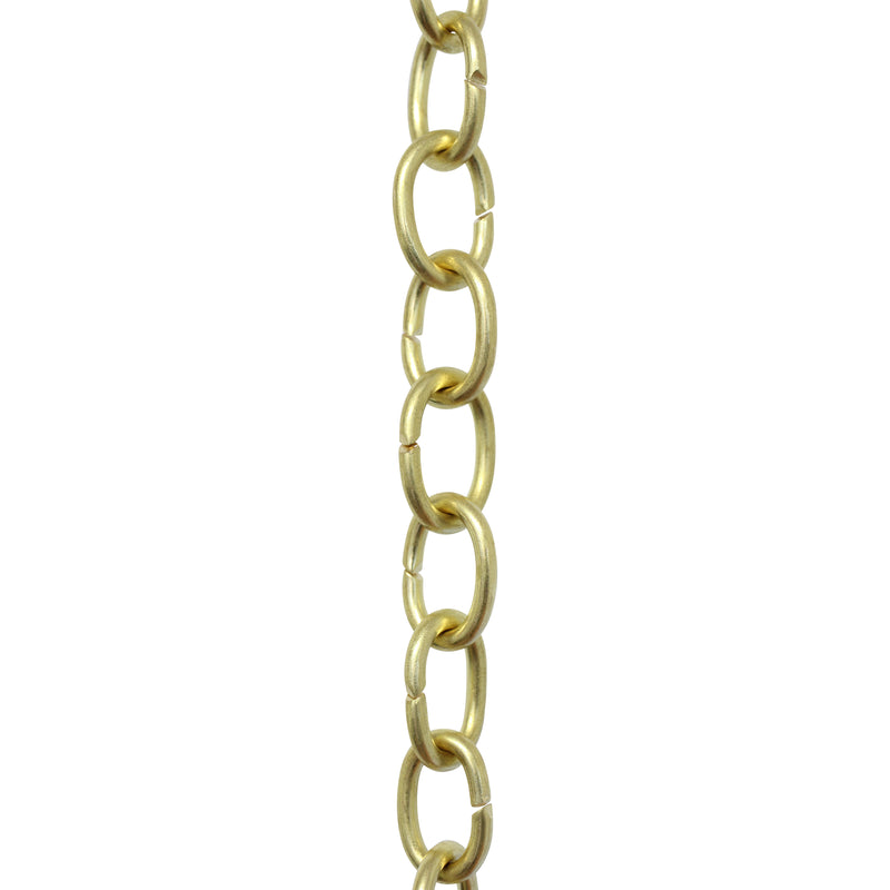 RCH Hardware CH-42-AB | Decorative Solid Brass Chain for Hanging, Lighting  - Small Oval Unwelded Links (1 Foot) (Antique Brass)