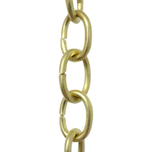 Chain BR42-U Small Loop Chandelier Chain with Oval Unwelded Brass links, Antique Brass