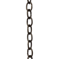 Chain BR42-U Small Loop Chandelier Chain with Oval Unwelded Brass links, Antique Brass