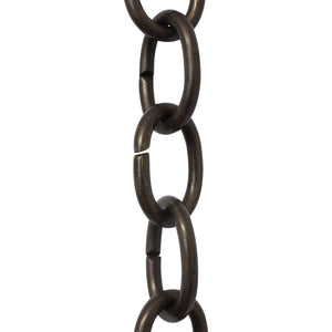 Chain BR42-U Small Loop Chandelier Chain with Oval Unwelded Brass links, Antique Brass