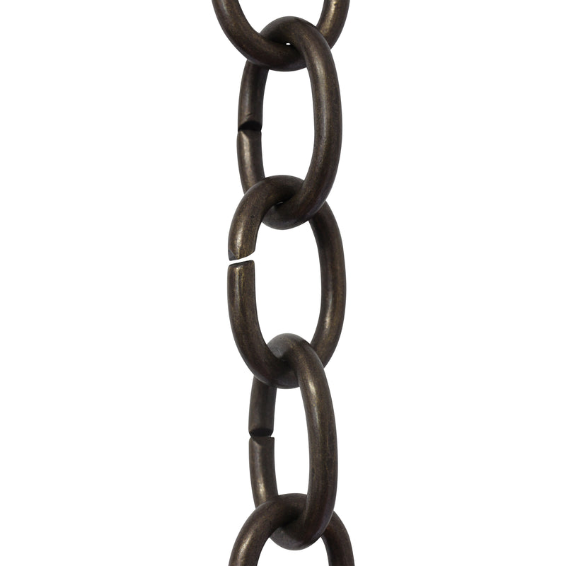 Chain BR42-U Small Loop Chandelier Chain with Oval Unwelded Brass links, Antique Brass