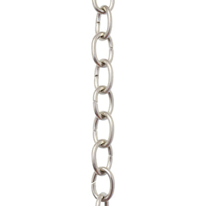Chain BR42-U Small Loop Chandelier Chain with Oval Unwelded Brass links, Antique Brass