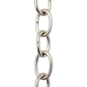 Chain BR42-U Small Loop Chandelier Chain with Oval Unwelded Brass links, Antique Brass