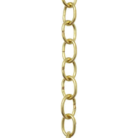Chain BR42-W Small Loop Chandelier Chain with Oval Welded Brass links, Antique Brass