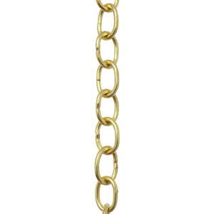Chain BR42-W Small Loop Chandelier Chain with Oval Welded Brass links, Antique Brass