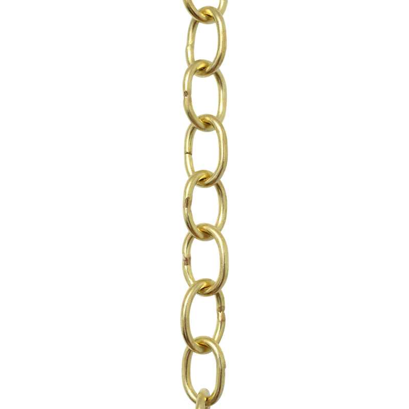 Chain BR42-W Small Loop Chandelier Chain with Oval Welded Brass links, Antique Brass