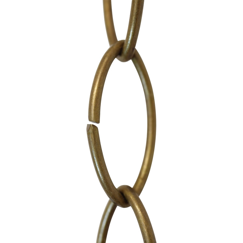 Chain BR43-U Large Loop Chandelier Chain with Oval Unwelded Brass links, Antique Brass