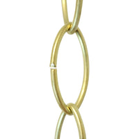 Chain BR43-U Large Loop Chandelier Chain with Oval Unwelded Brass links, Antique Brass