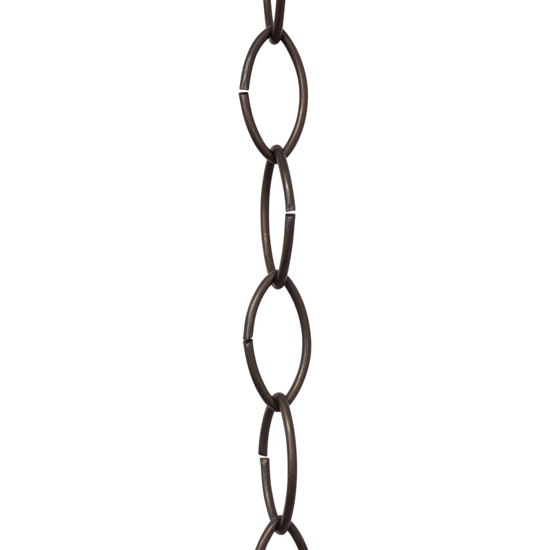 Chain BR43-U Large Loop Chandelier Chain with Oval Unwelded Brass links, Antique Brass