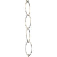 Chain BR43-U Large Loop Chandelier Chain with Oval Unwelded Brass links, Antique Brass