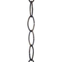 Chain BR43-U Large Loop Chandelier Chain with Oval Unwelded Brass links, Antique Brass