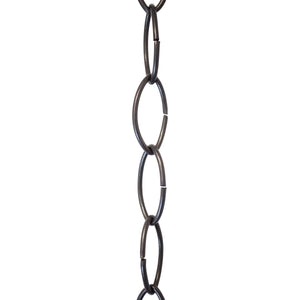 Chain BR43-U Large Loop Chandelier Chain with Oval Unwelded Brass links, Antique Brass