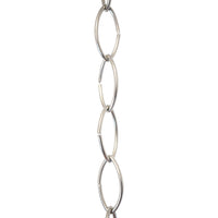 Chain BR43-U Large Loop Chandelier Chain with Oval Unwelded Brass links, Antique Brass
