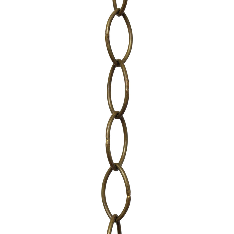 Chain BR43-W Large Loop Oval Chandelier Chain with Welded Brass links, Antique Brass