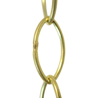 Chain BR43-W Large Loop Oval Chandelier Chain with Welded Brass links, Antique Brass