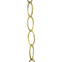 Chain BR43-W Large Loop Oval Chandelier Chain with Welded Brass links, Antique Brass