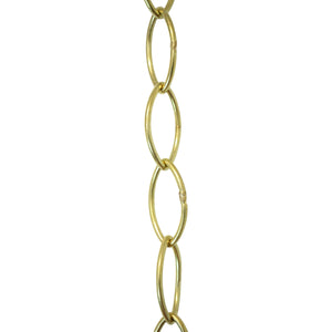 Chain BR43-W Large Loop Oval Chandelier Chain with Welded Brass links, Antique Brass
