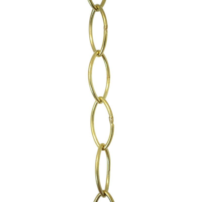 Chain BR43-W Large Loop Oval Chandelier Chain with Welded Brass links, Antique Brass