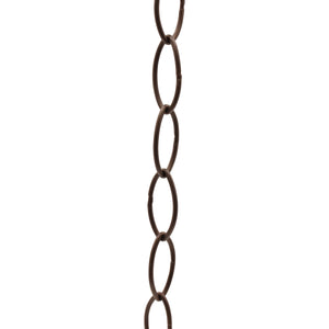 Chain BR43-W Large Loop Chandelier Chain with Oval Welded Brass links, Antique Brass