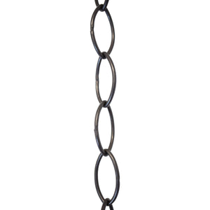 Chain BR43-W Large Loop Oval Chandelier Chain with Welded Brass links, Antique Brass