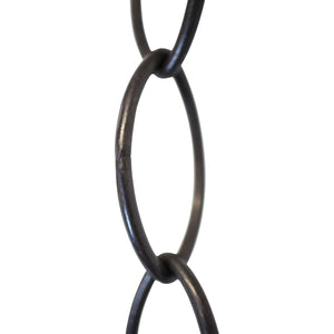 Chain BR43-W Large Loop Oval Chandelier Chain with Welded Brass links, Antique Brass