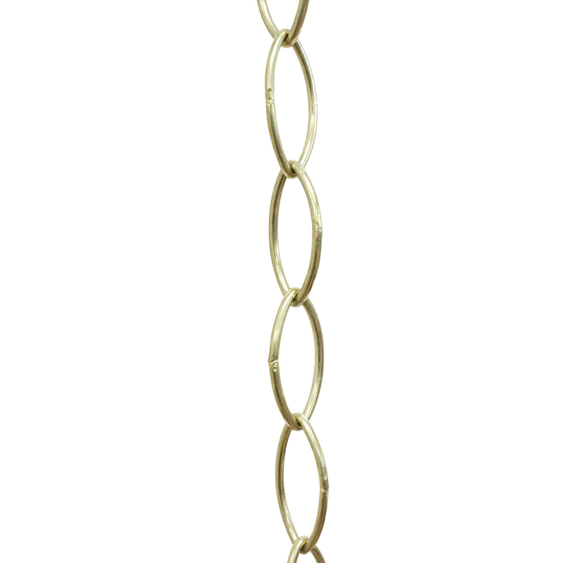 Chain BR43-W Large Loop Oval Chandelier Chain with Welded Brass links, Antique Brass
