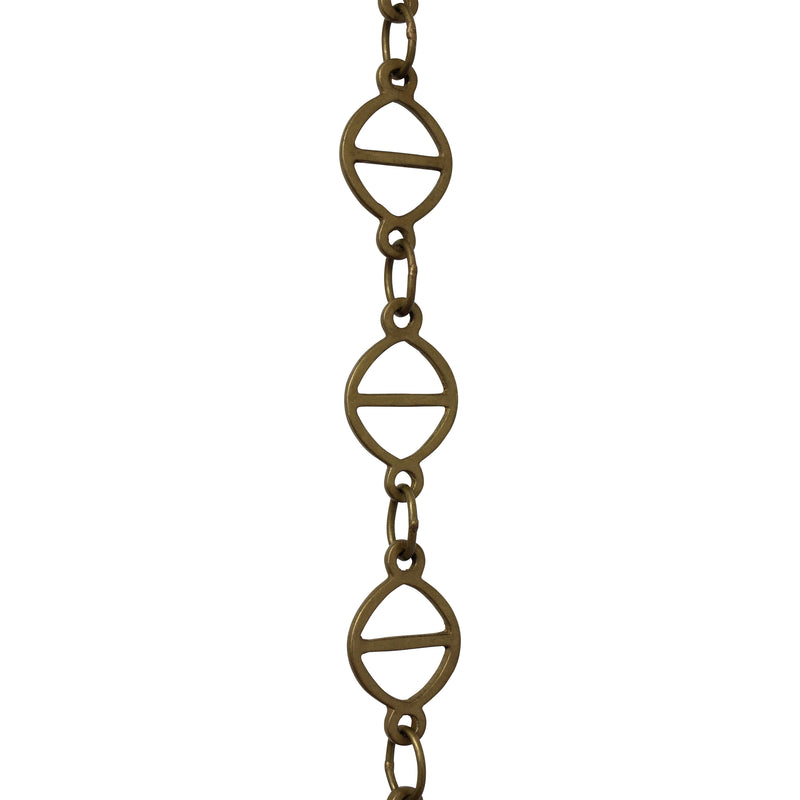 Chain BR45-W Designer Chandelier Chain with Welded Brass links and Oval Joining links, Antique Brass