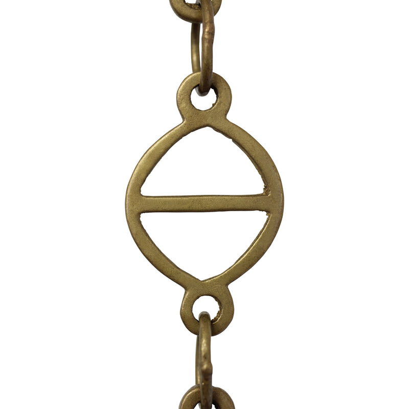 Chain BR45-W Designer Chandelier Chain with Welded Brass links and Oval Joining links, Antique Brass
