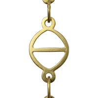 Chain BR45-W Designer Chandelier Chain with Welded Brass links and Oval Joining links, Antique Brass